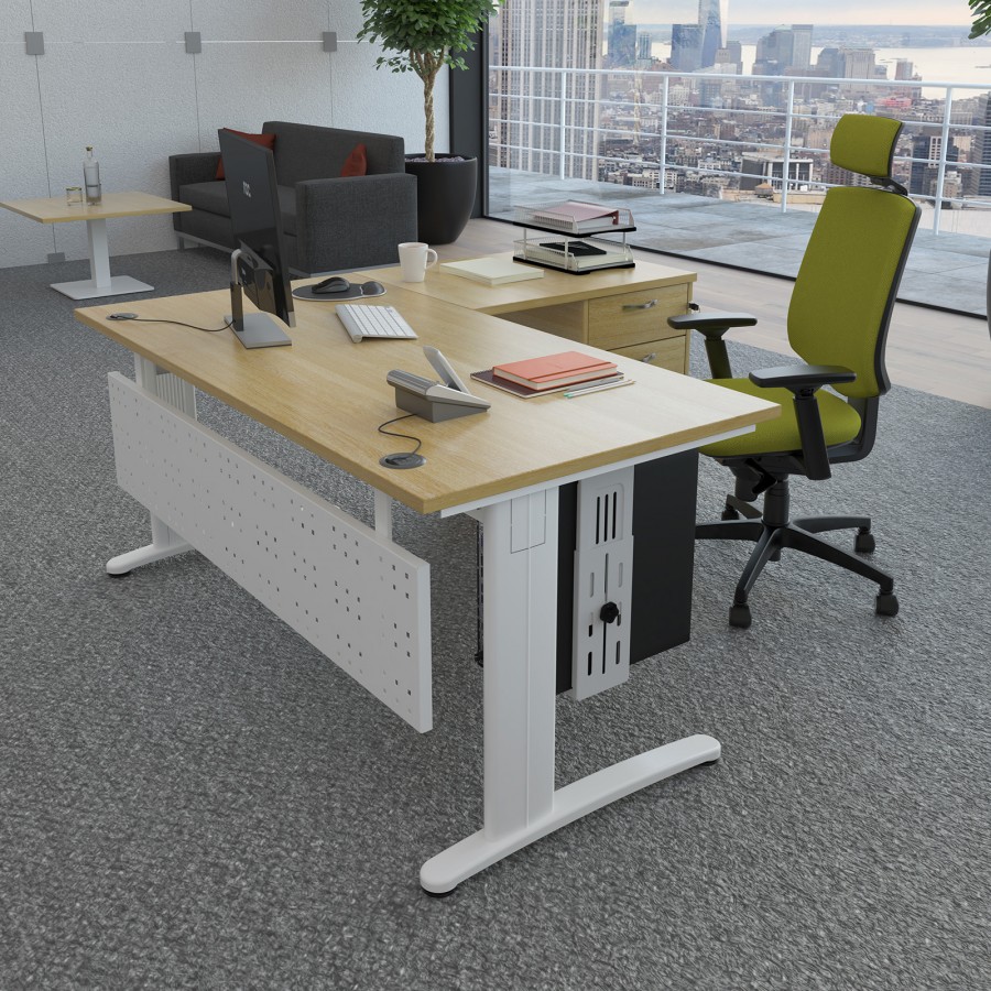 TR10 Single Desk with Return Unit